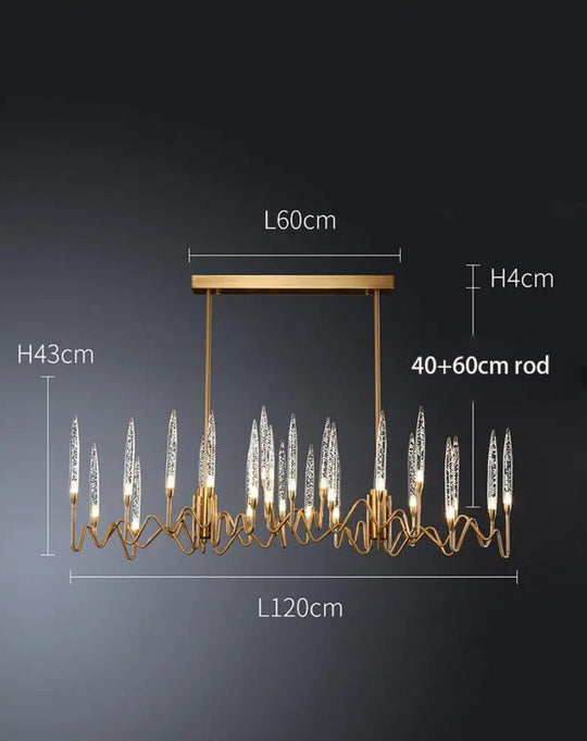 NYRA Crystal Candle Chandelier